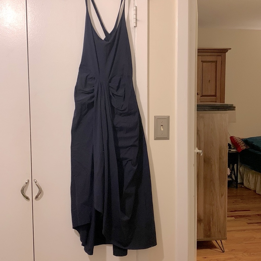 Rebecca Taylor navy blue midi dress. Like new. Flawless. - Picture 2 of 4